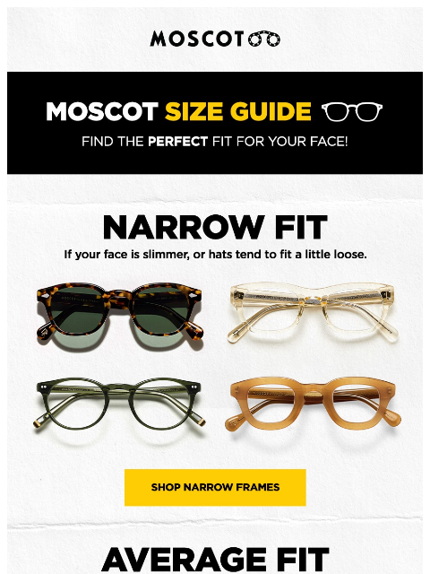 moscot newsletter: Which Size Is Right For You?