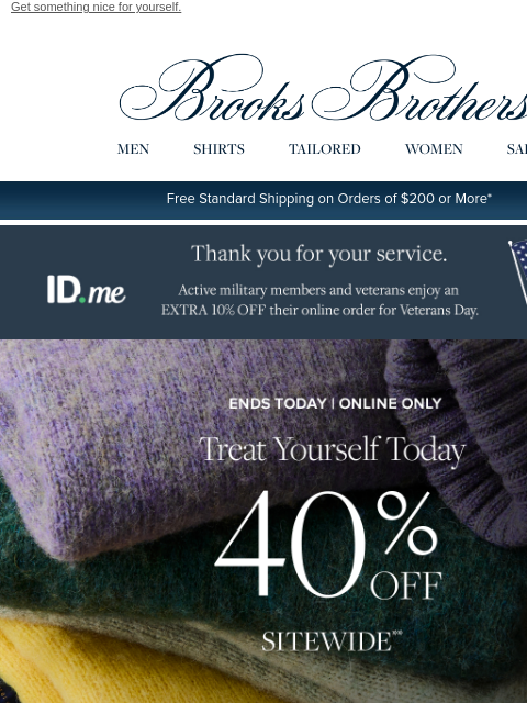 brooksbrothers newsletter: Last Day: 40% off sitewide