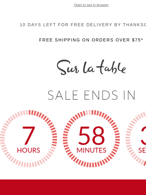 surlatable newsletter: Don't Miss Your Chance to Save up to 65%