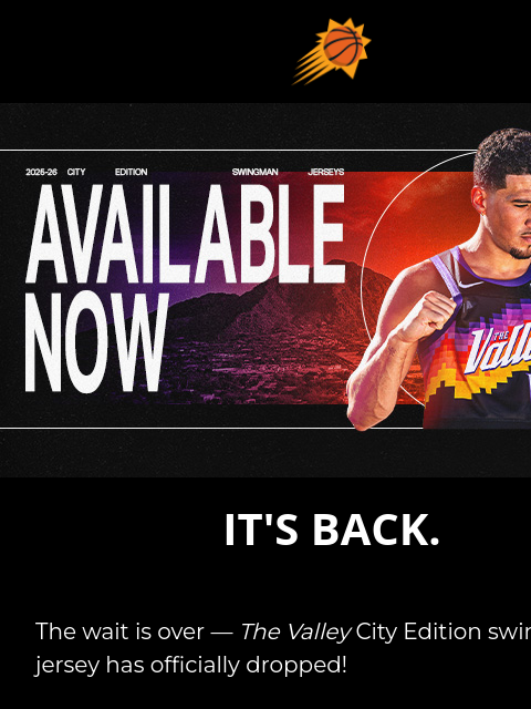 suns newsletter: The Valley Jersey is On Sale NOW!🔥