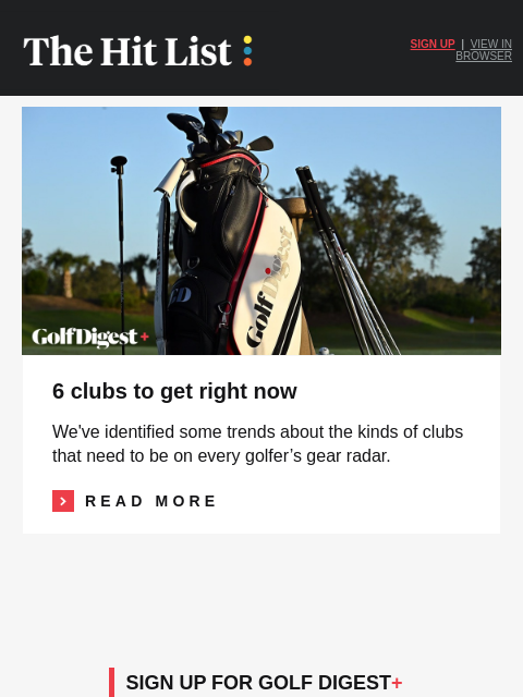 golfdigest newsletter: Is it wrong to want to play at this pace?