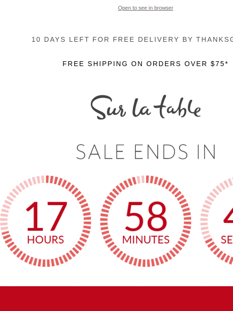 surlatable newsletter: Time Is Running Out to Save 65% on Cookware