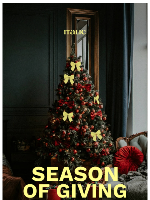 italic newsletter: Introducing The Italic Gift Guide