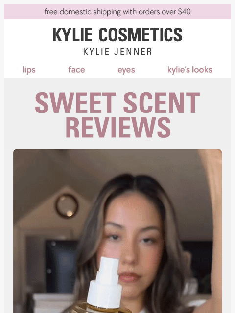 kyliecosmetics newsletter: “each scent is a 100/10” 🌟