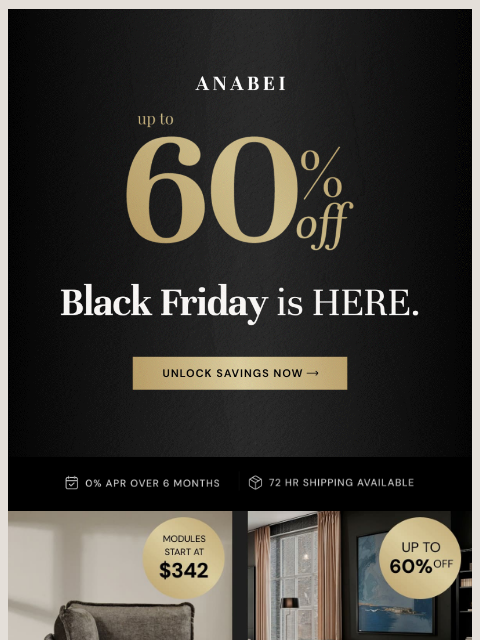 anabei newsletter: Black Friday STARTS NOW ⚡
