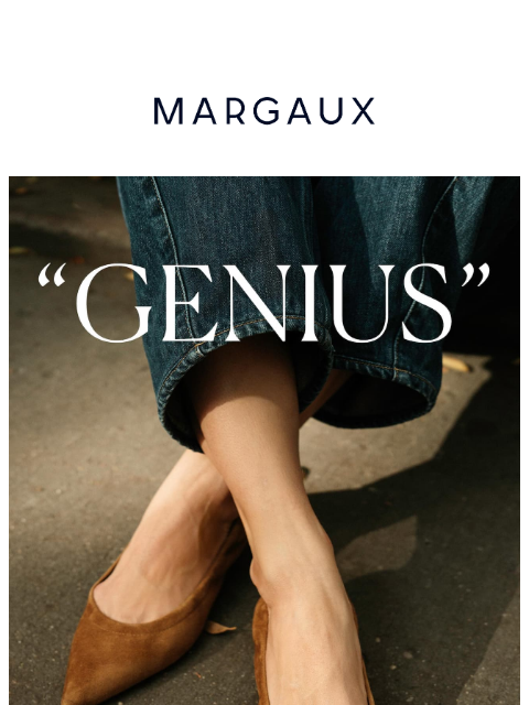 margauxny newsletter: Just in: Our "genius" flat in a new color