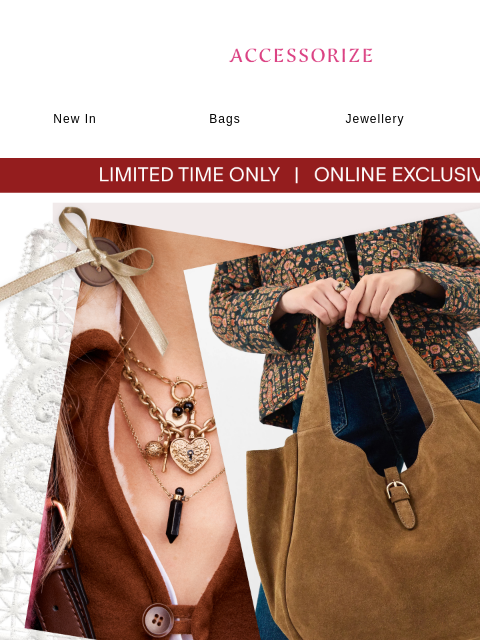 accessorize newsletter: 20% off EVERYTHING is here!