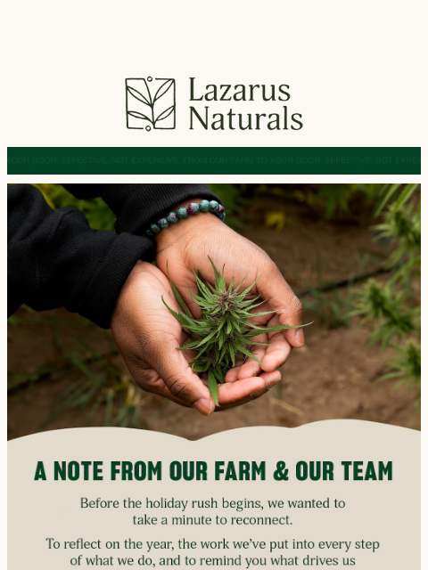 lazarusnaturals newsletter: Hey Friend, 🌿See what sets our process apart.