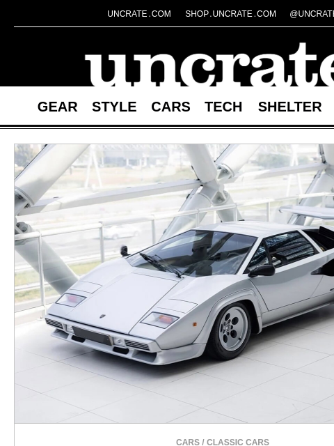 uncrate newsletter: 1980 Lamborghini Countach LP400 S Series II & more