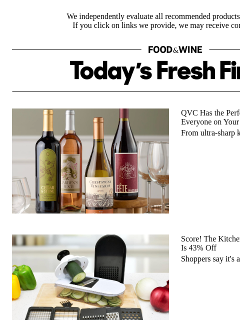 foodandwine newsletter: Whoa! This 'Time-Saving' Kitchen Gadget Is 43% Off...