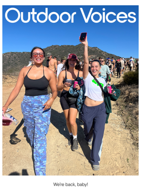 outdoorvoices newsletter: COMMUNITY HIKE RECAP