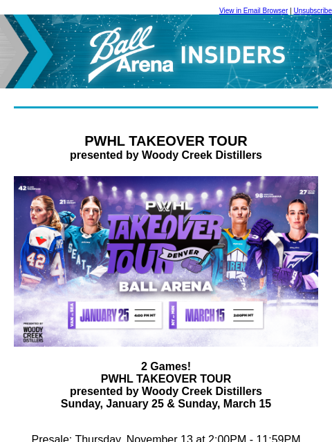 kroenkeentertainment newsletter: Three Days Grace, PWHL, and MGK Sweepstakes
