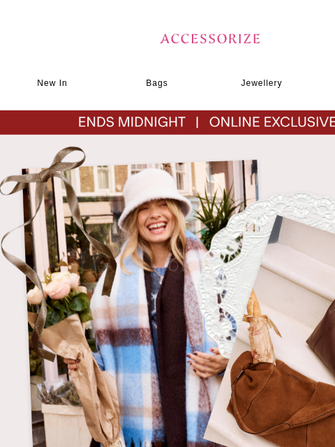 accessorize newsletter: Final chance for 20% off everything!