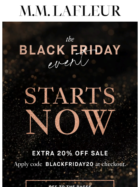 mmlafleur newsletter: IT’S HERE: The Black Friday Event