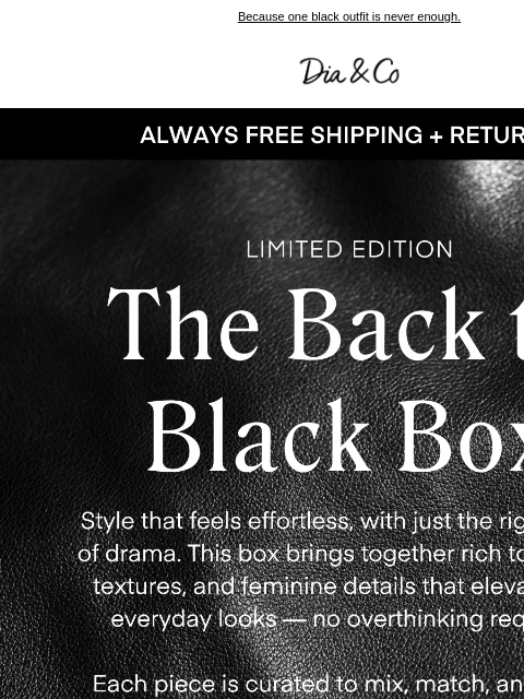 dia newsletter: For Those Who Wear Black Like it’s a Personality. ...