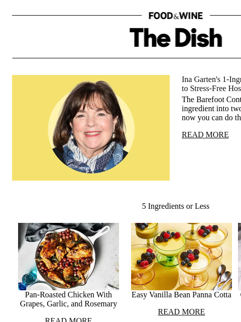 foodandwine newsletter: Ina Garten's 1-Ingredient Appetizer Is the Secret ...