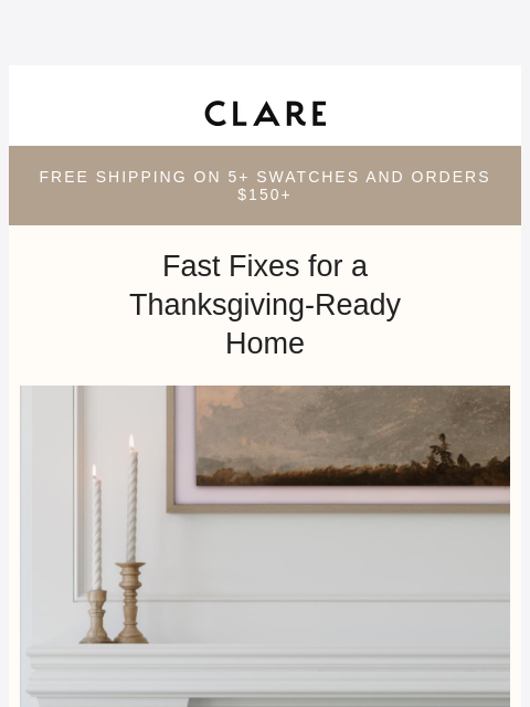 clare newsletter: Quick paint fixes before Thanksgiving 🦃🌽