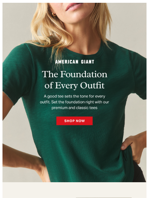 american-giant newsletter: Tee Refresh Just For Her