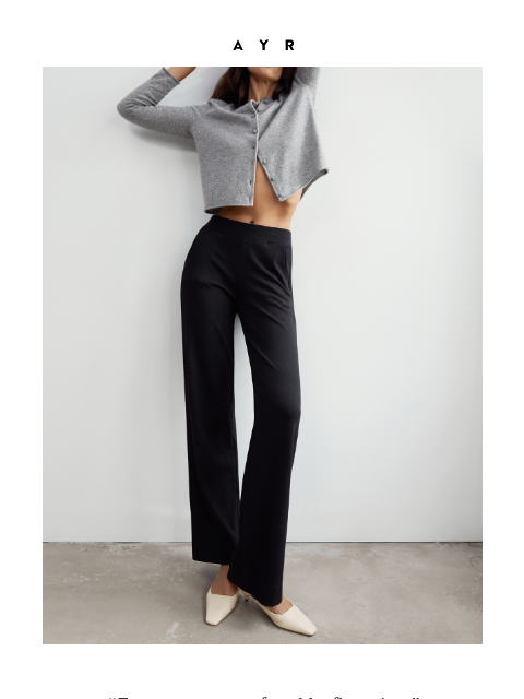 ayr newsletter: cult classic travel pant