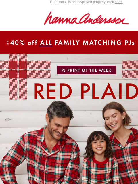 hannaandersson newsletter: PLAID To Cart: A Classic Holiday Print