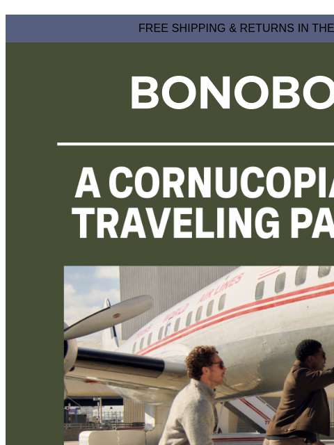 bonobos newsletter: Traveling Pants With No Baggage