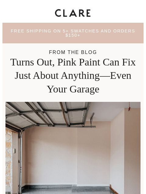 clare newsletter: How pink took over this garage (in the best way!) ...