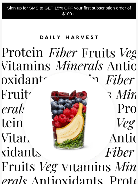 daily-harvest newsletter: GLP-1 nutrition, solved ✔