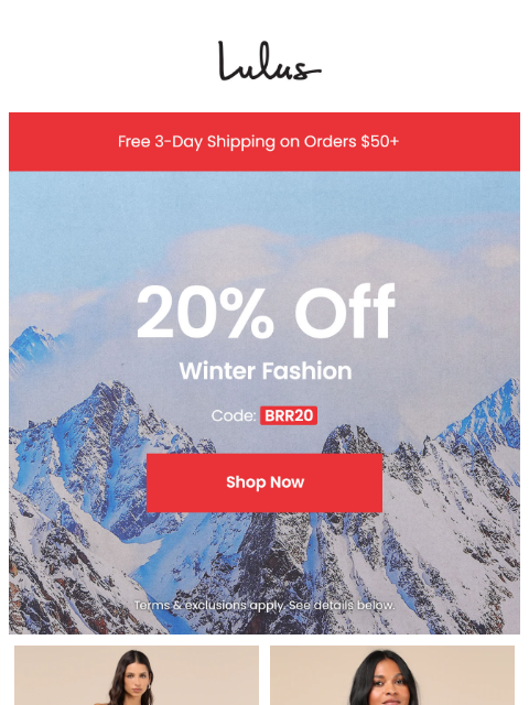 Get 20% off must-haves for your winter wardrobe — plus free 3-day shipping on $50+! xoxo Lulus ͏ ͏ ͏ ͏ ͏ ͏ ͏ ͏ ͏ ͏ ͏ ͏ ͏ ͏ ͏ ͏ ͏ ͏ ͏ ͏ ͏ ͏ ͏ ͏ ͏ ͏ ͏ ͏ ͏ ͏ ͏ ͏ ͏ ͏ ͏ ͏ ͏ ͏ ͏ ͏ ͏ ͏ ͏ ͏ ͏ ͏ ͏ ͏ ͏ ͏ ͏ ͏ ͏