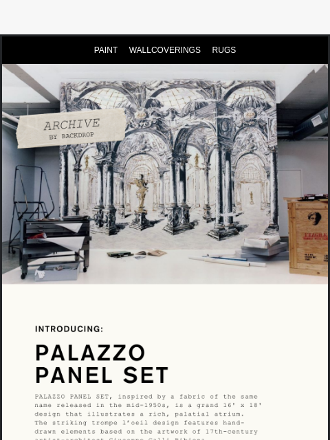 backdrophome newsletter: SUDDENLY… YOU LIVE IN A PALAZZO