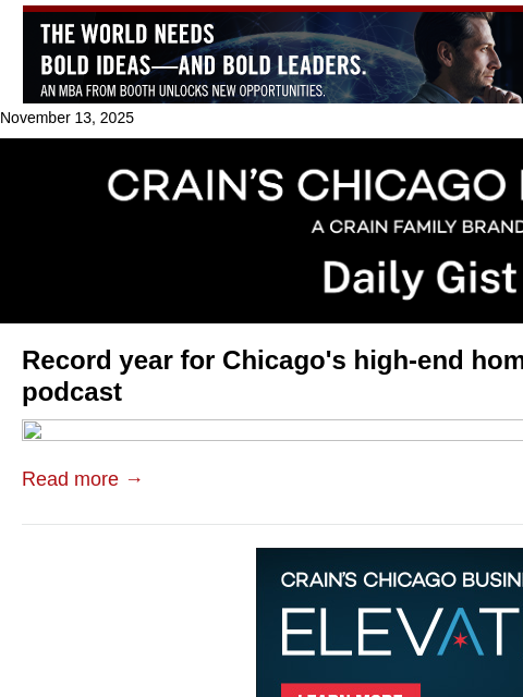 crainalerts newsletter: Record year for Chicago's high-end homes: Crain's ...