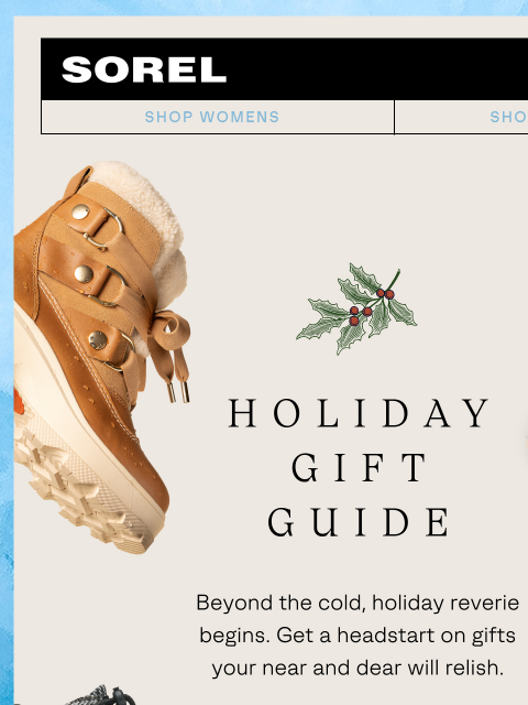 sorel newsletter: Your Holiday Guide to Gifting