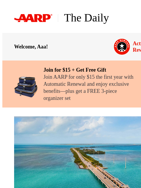 aarp newsletter: The Daily — 8 Budget-Friendly Destinations to Visi...