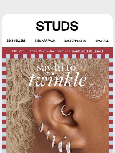 studs newsletter: New drop: Twinkle Clickers 💫