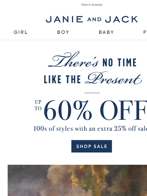 janieandjack newsletter: Sale on sale: up to 60% off + extra 25% off
