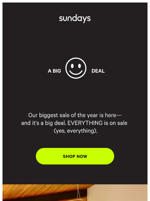 sundays-company newsletter: Up to 40% off EVERYTHING starts now