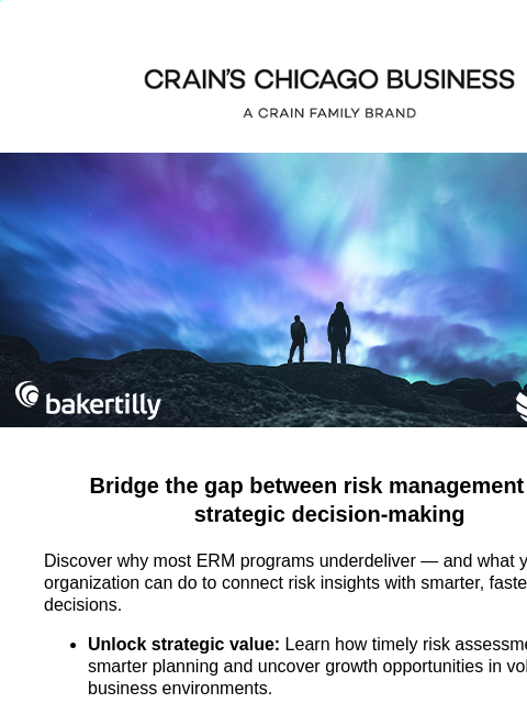 craincontentstudio newsletter: How to benefit from enterprise risk management
