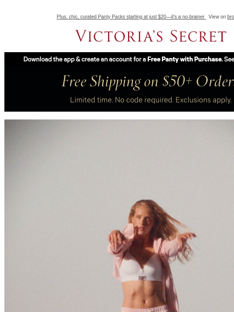 victoriassecret newsletter: Cozy Up to BOGO 50% Off PJs