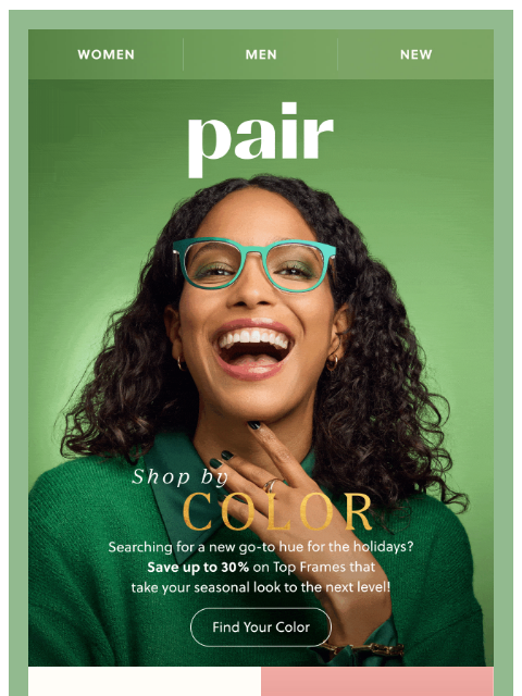 paireyewear newsletter: Shop By Color🌲🍷❄️