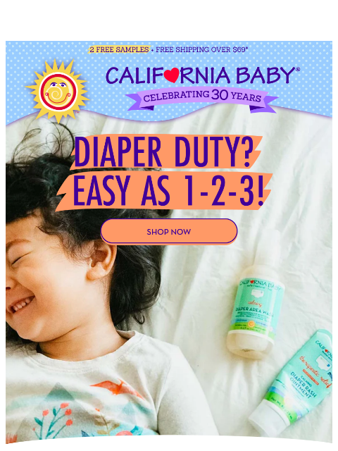 californiababy newsletter: Treat + Prevent Diaper Rash In 3 Steps