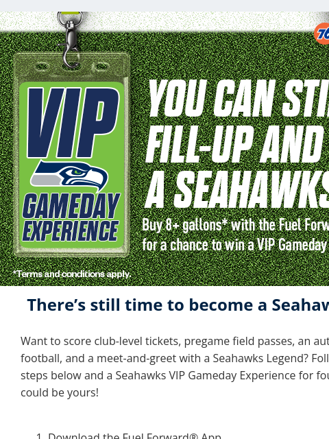 seahawksemail newsletter: There’s Still Time to Become a Seahawks VIP