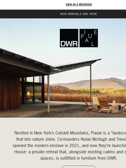 dwr newsletter: Book your stay at Piaule Catskill