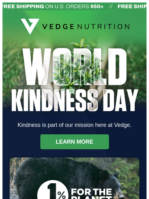 vedgenutrition newsletter: 🌍💚 World Kindness Day
