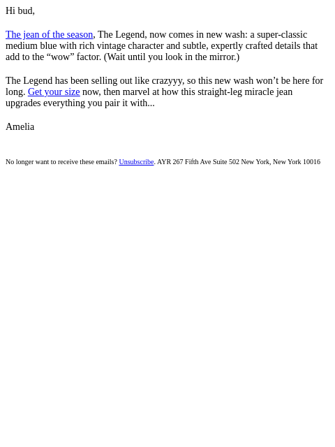 ayr newsletter: the ultimate fall/winter jean