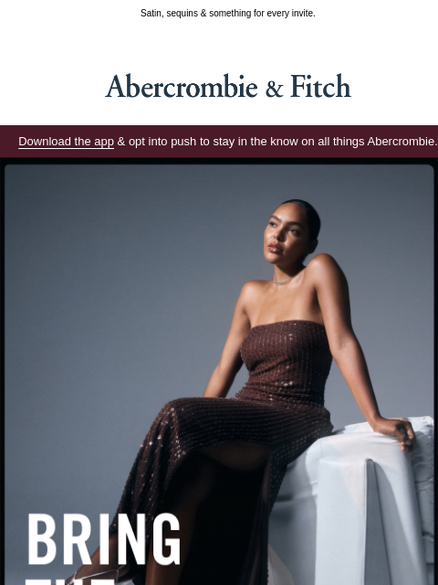 abercrombie newsletter: PARTY'S HERE.