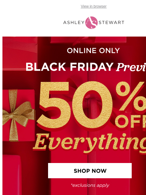 ashleystewart newsletter: HOT TAKE 🔥 The coat IS the outfit (+ 50% OFF righ...