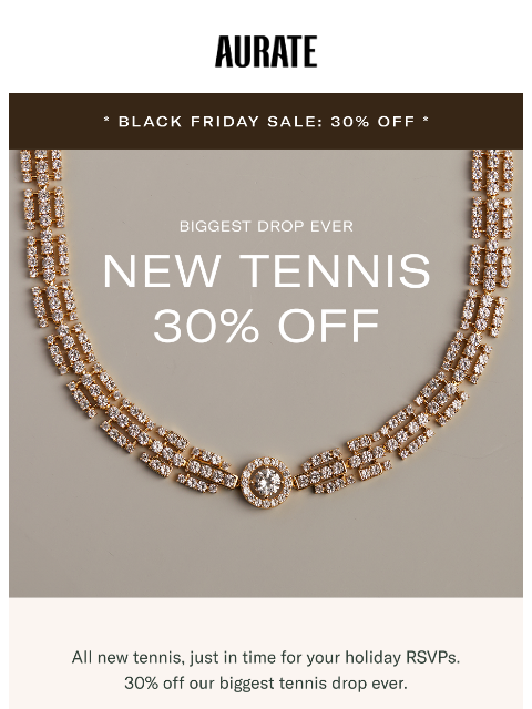 auratenewyork newsletter: NEW HOLIDAY TENNIS ❤️