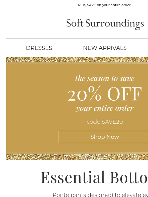 softsurroundings newsletter: Ponte Shapes Up Your Wardrobe