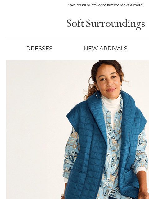 softsurroundings newsletter: Layers of Comfort