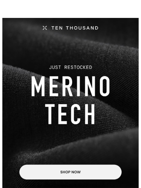 tenthousand newsletter: Next-Level Sweats: Merino Tech