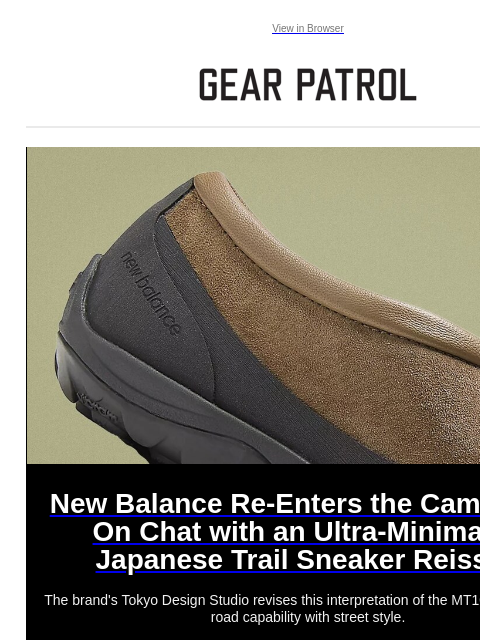 gearpatrol newsletter: New Balance's Coolest New Shoe Isn't for Running
